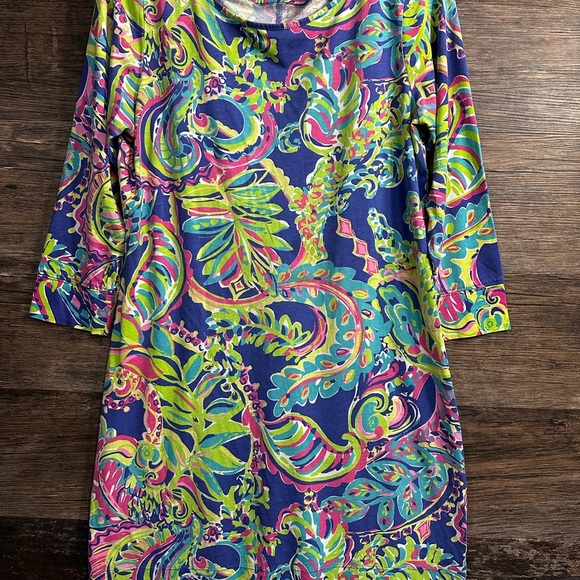 Lilly Pulitzer Toucan Green Blue Pink Pima Cotton Sundress - Picture 1 of 6